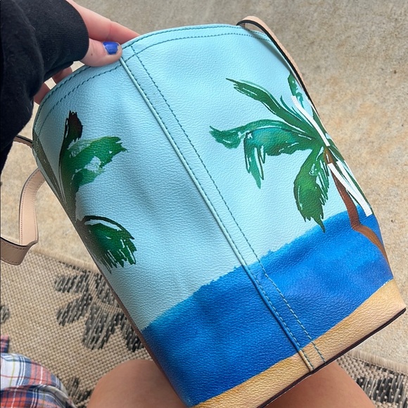 Kate Spade Blue and Tan Beach Tote - Picture 16 of 16